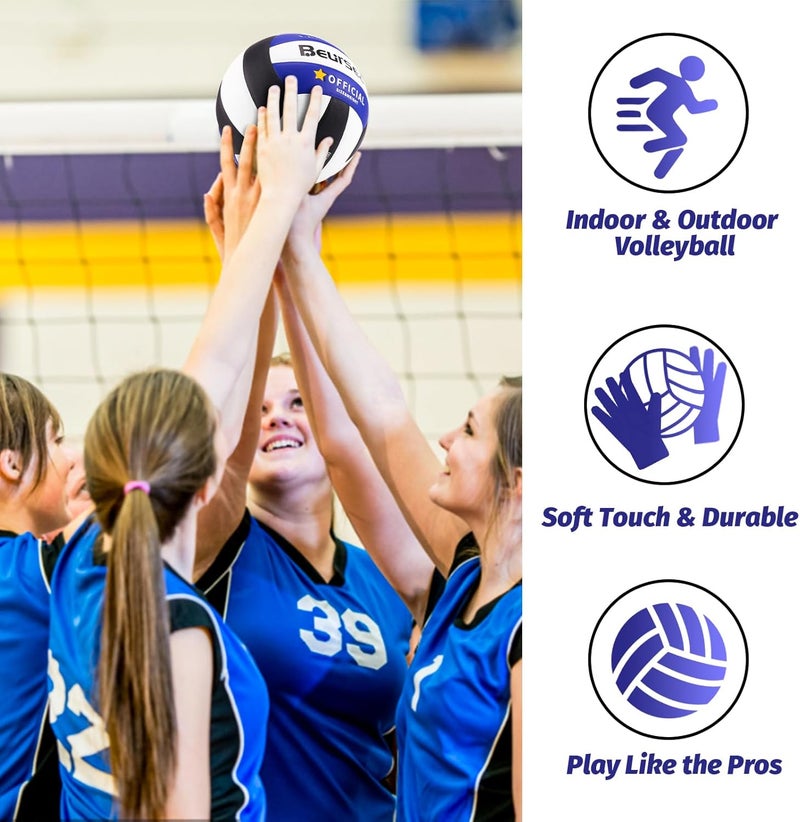 Beurseaf Volleyball, Soft Touch Beach Volleyball, Indoor Outdoor Volleyball for Beach Game Training, Official Size 5 - Image 4